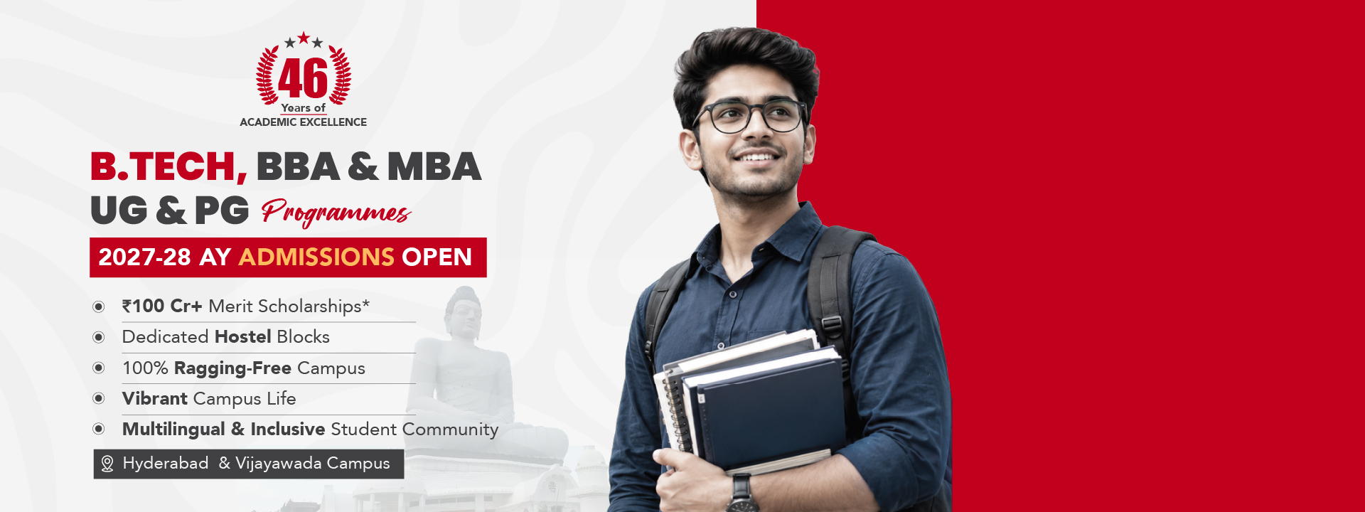 B.Tech, UG & PG Admissions 2027-28 AY 