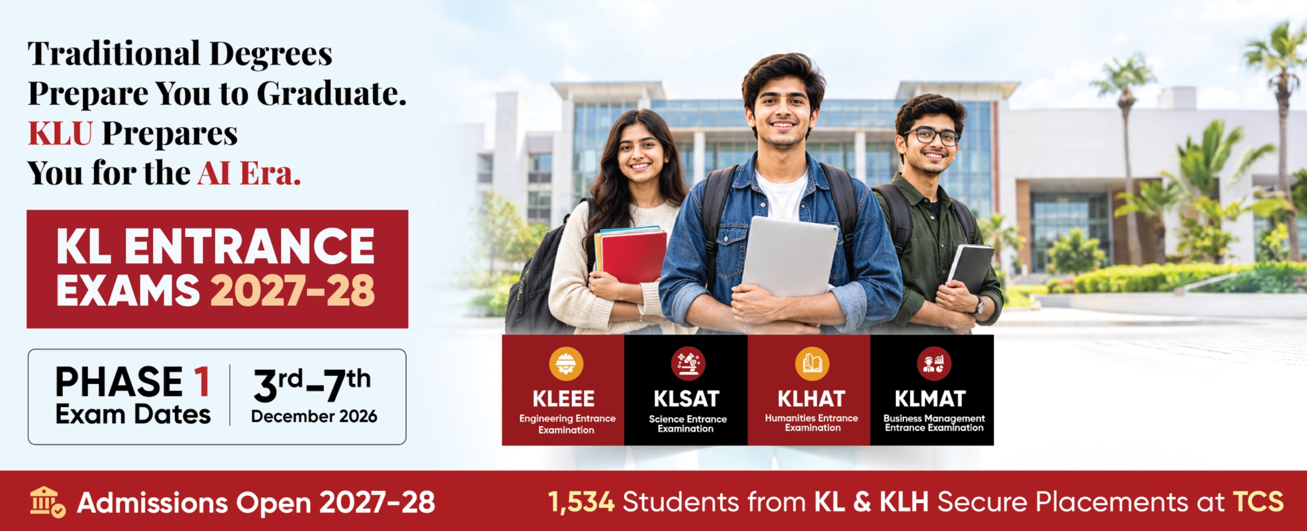 B.Tech, UG & PG Admissions 2027-28 AY 