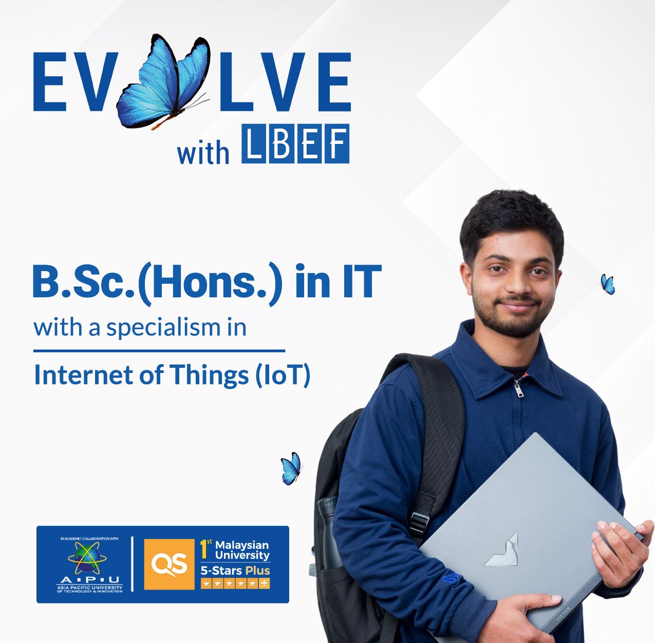 Student engaged in IT Management