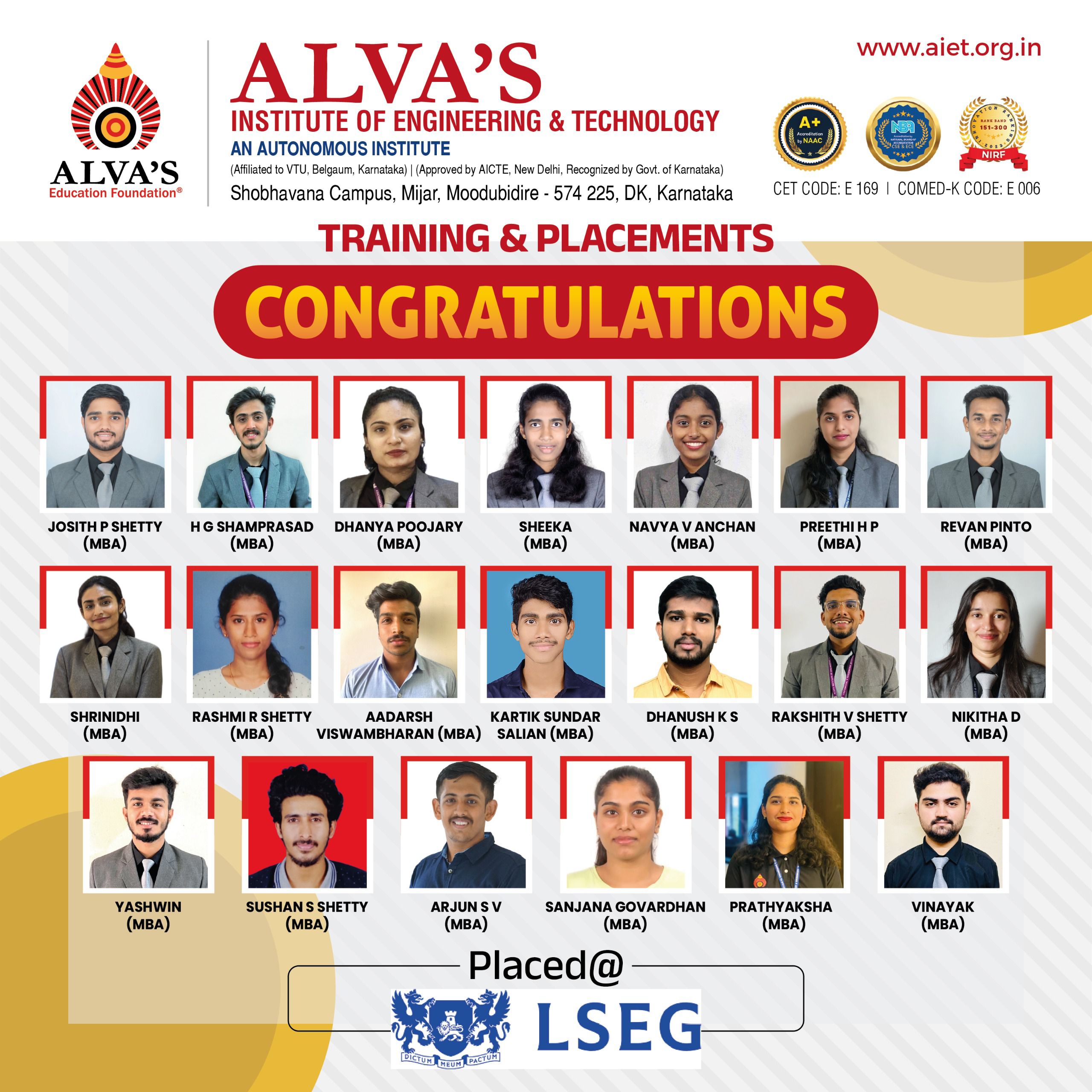 Alva's PUC Science Results 2025-2026