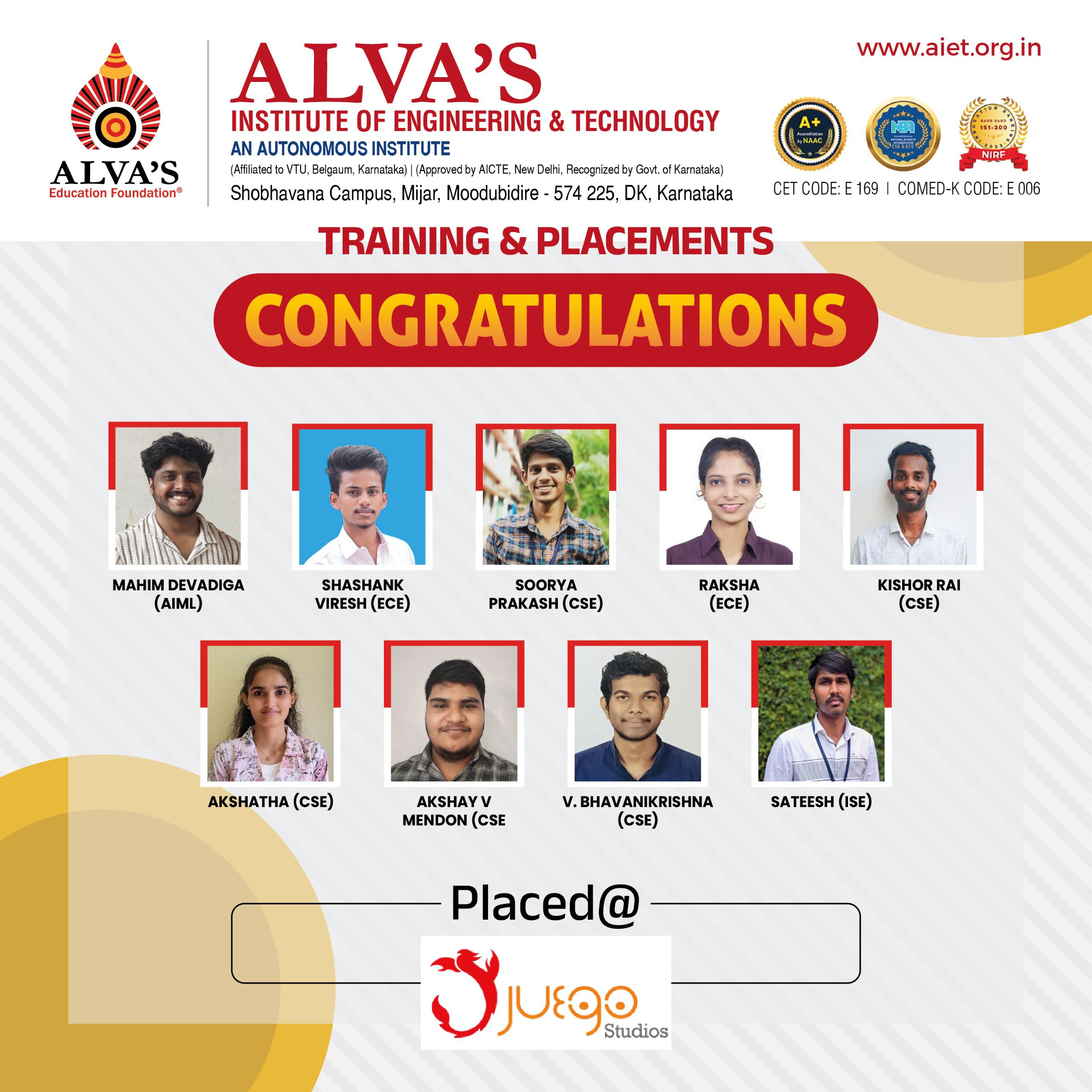 Alva's PUC Science Results 2025-2026