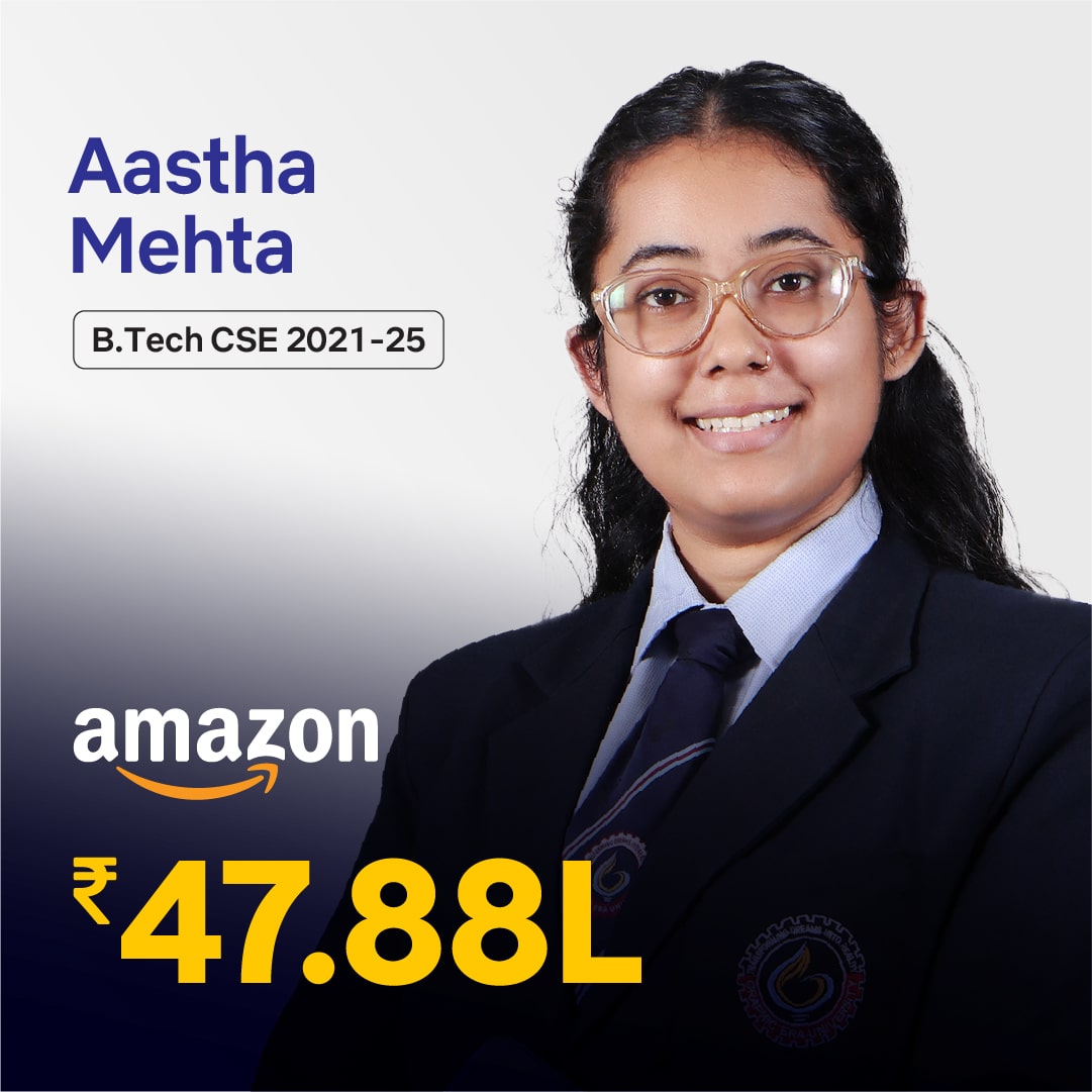Astha Mehta placed in Amazon